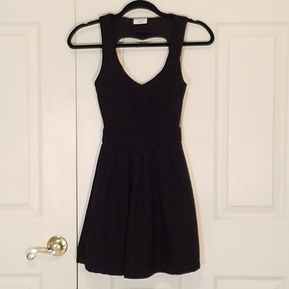 LA Hearts Little Black Skater Dress w/ Heart Back